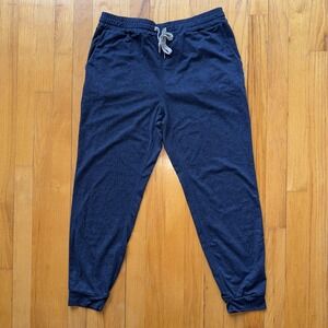 Vuori Performance Jogger Pants Blue Knit Drawstring Cuffed Athletic Lounge Wear